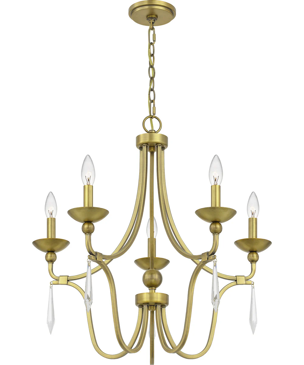 Joules 5-light Chandelier Aged Brass - Image 4