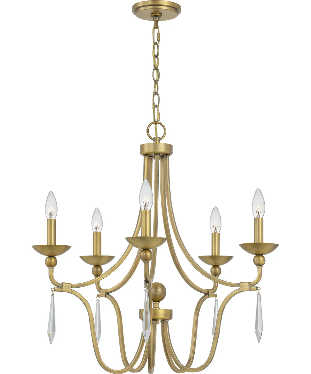 Joules 5-light Chandelier Aged Brass - Image 5