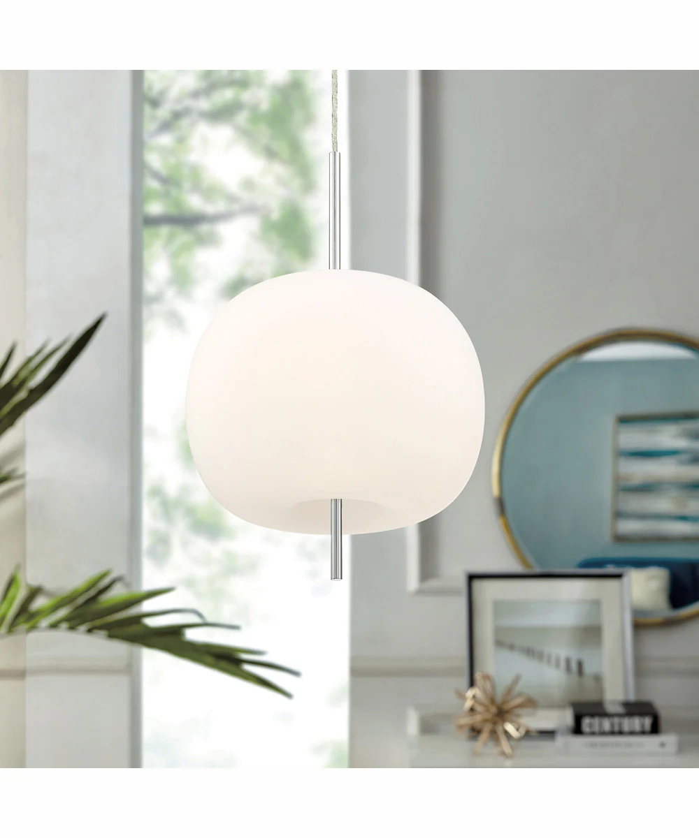 Jubilee 3-Light Led Pendant Lamp Chrome/Frost Glass Shade - Image 3