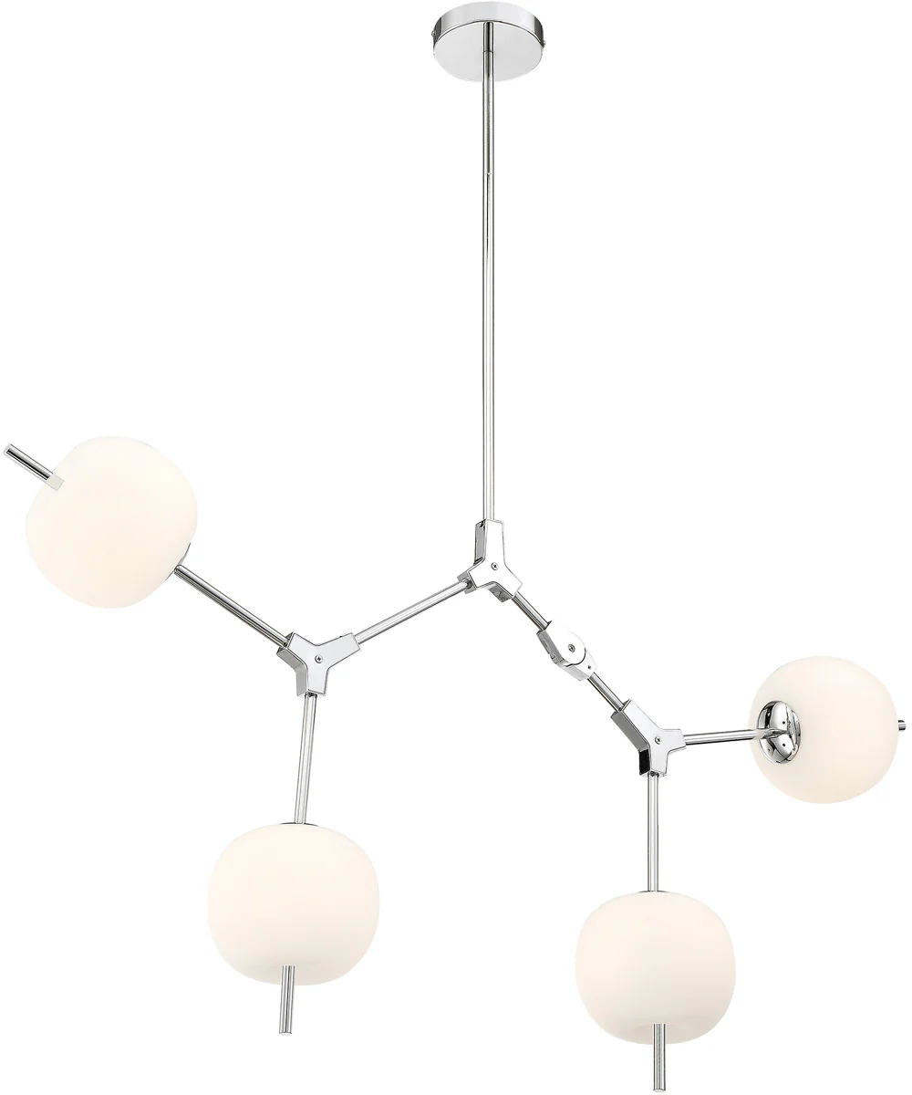 Jubilee 4-Light Led 4-Light Pendant Chrome/Frost Glass