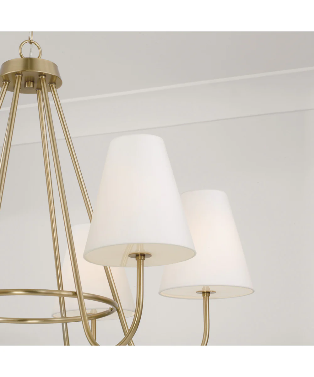 Julia 6-Light Chandelier Matte Brass - Image 5