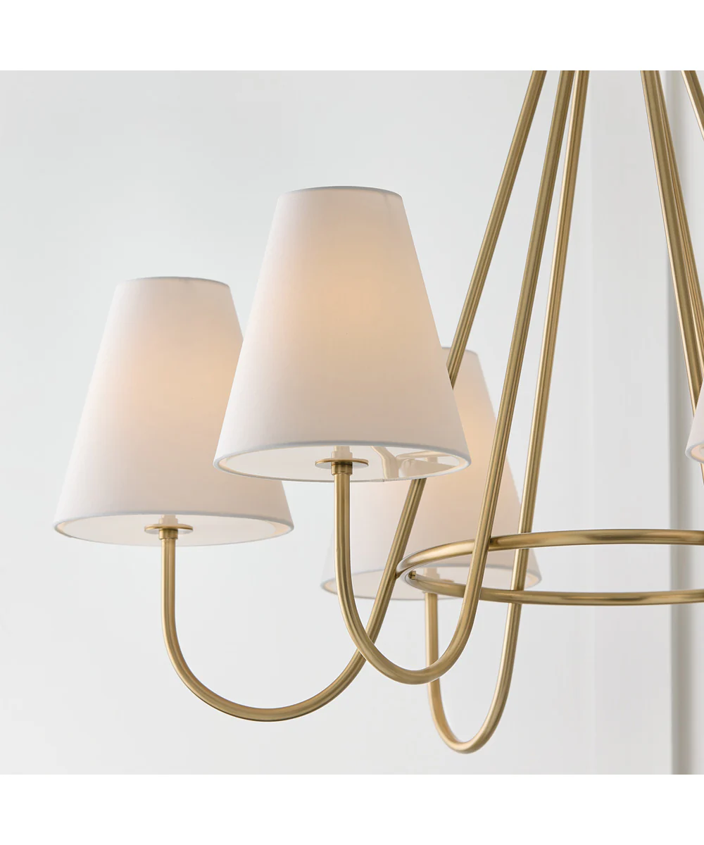 Julia 6-Light Chandelier Matte Brass - Image 6