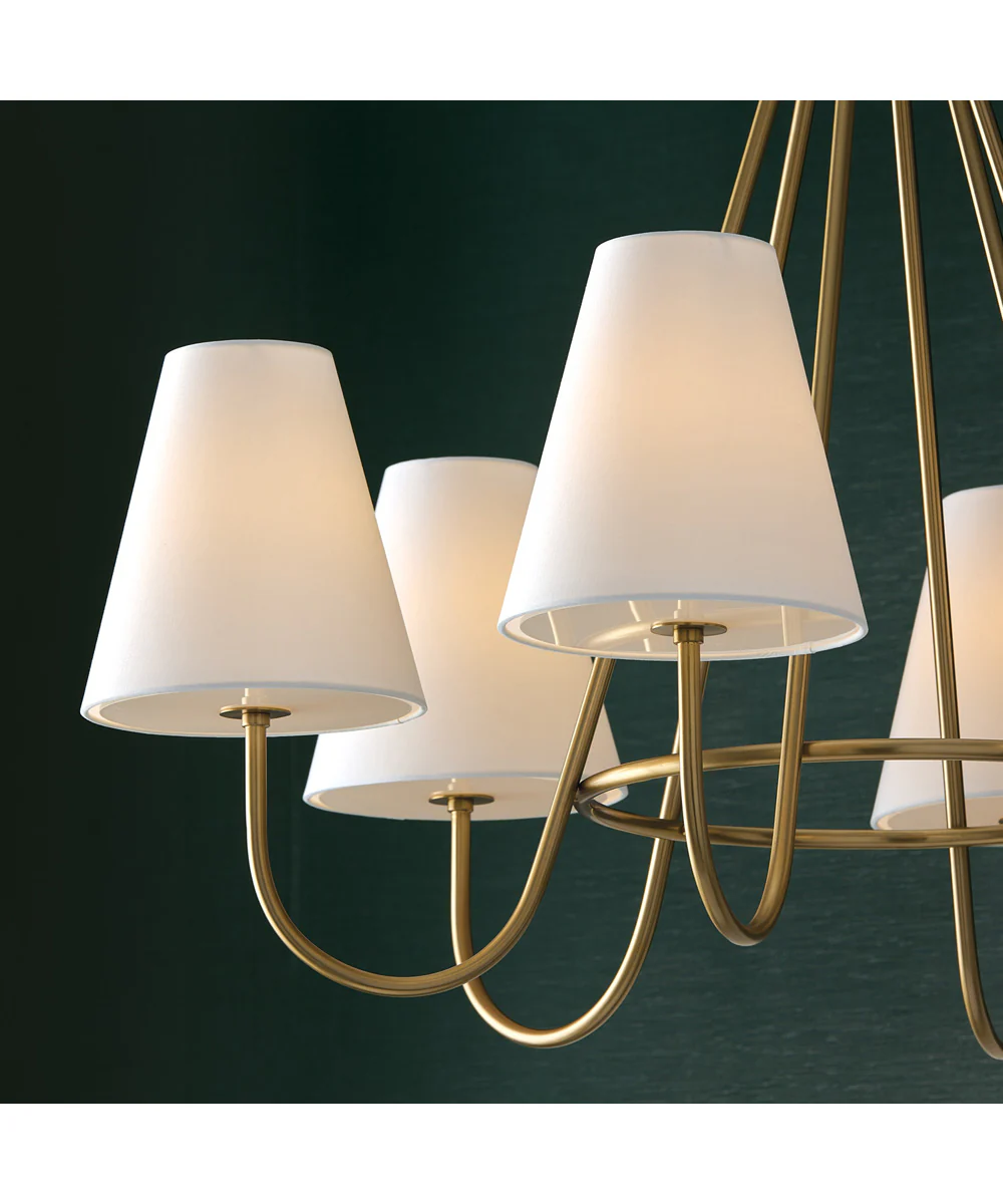 Julia 6-Light Chandelier Matte Brass - Image 7