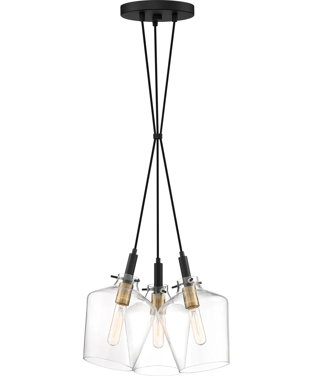 June 3-light Pendant Earth Black - Image 2