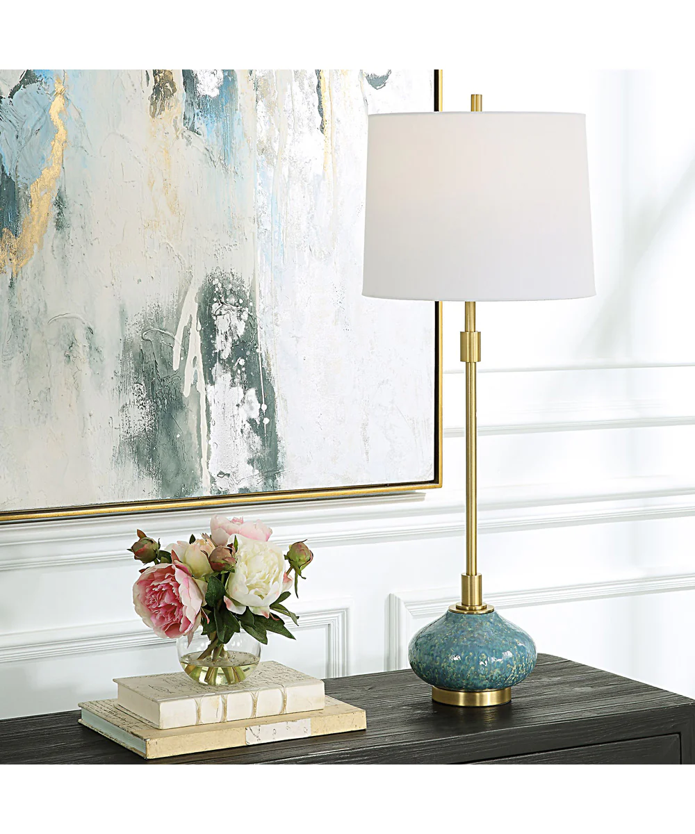 Kaimana Aged Blue Buffet Lamp - Image 2