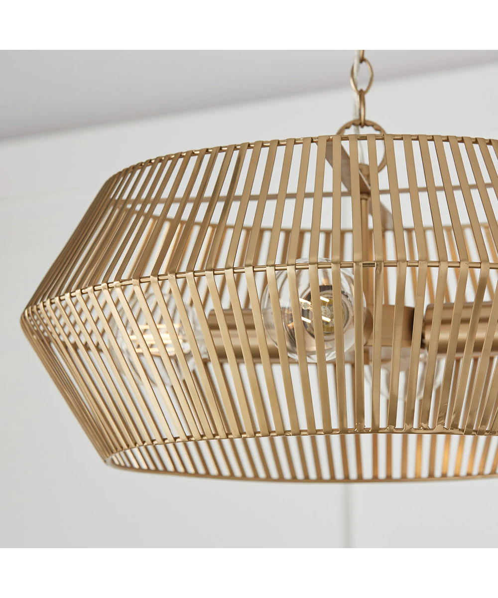 Kaiya 4-Light Pendant Matte Brass - Image 4