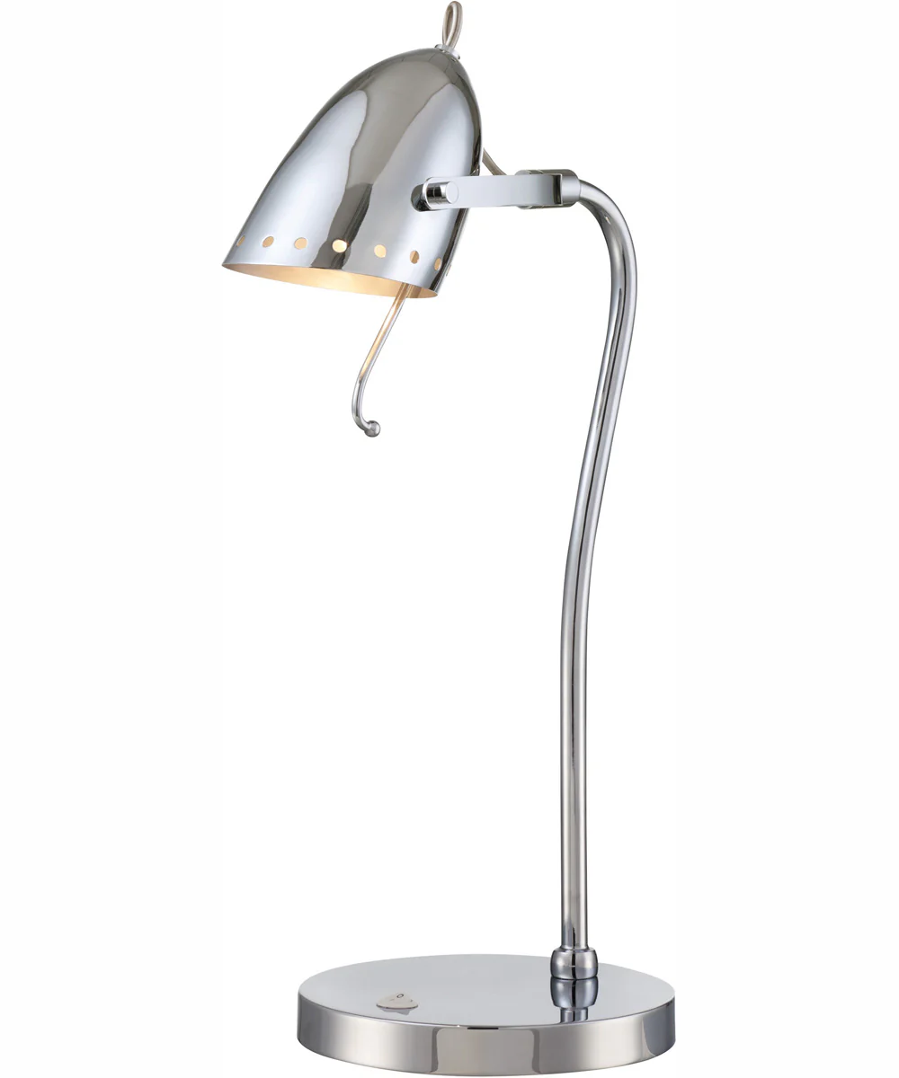 Kanoni 1-Light Desk Lamp Chrome/Metal Shade