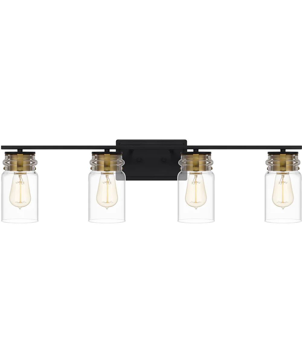 Keesey Extra Large 4-light Bath Light Matte Black - Image 2