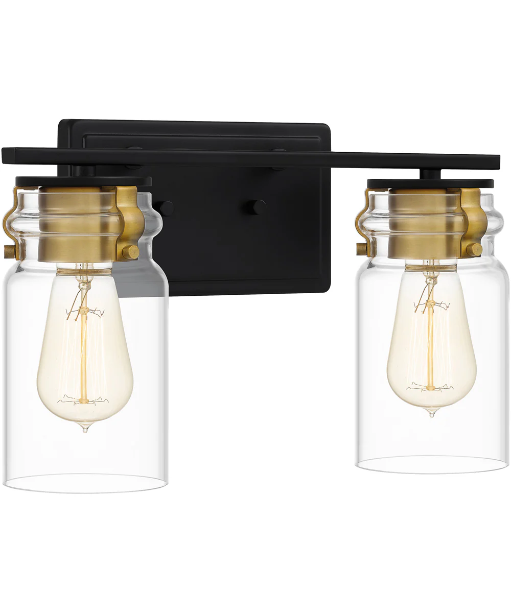 Keesey Medium 2-light Bath Light Matte Black - Image 4