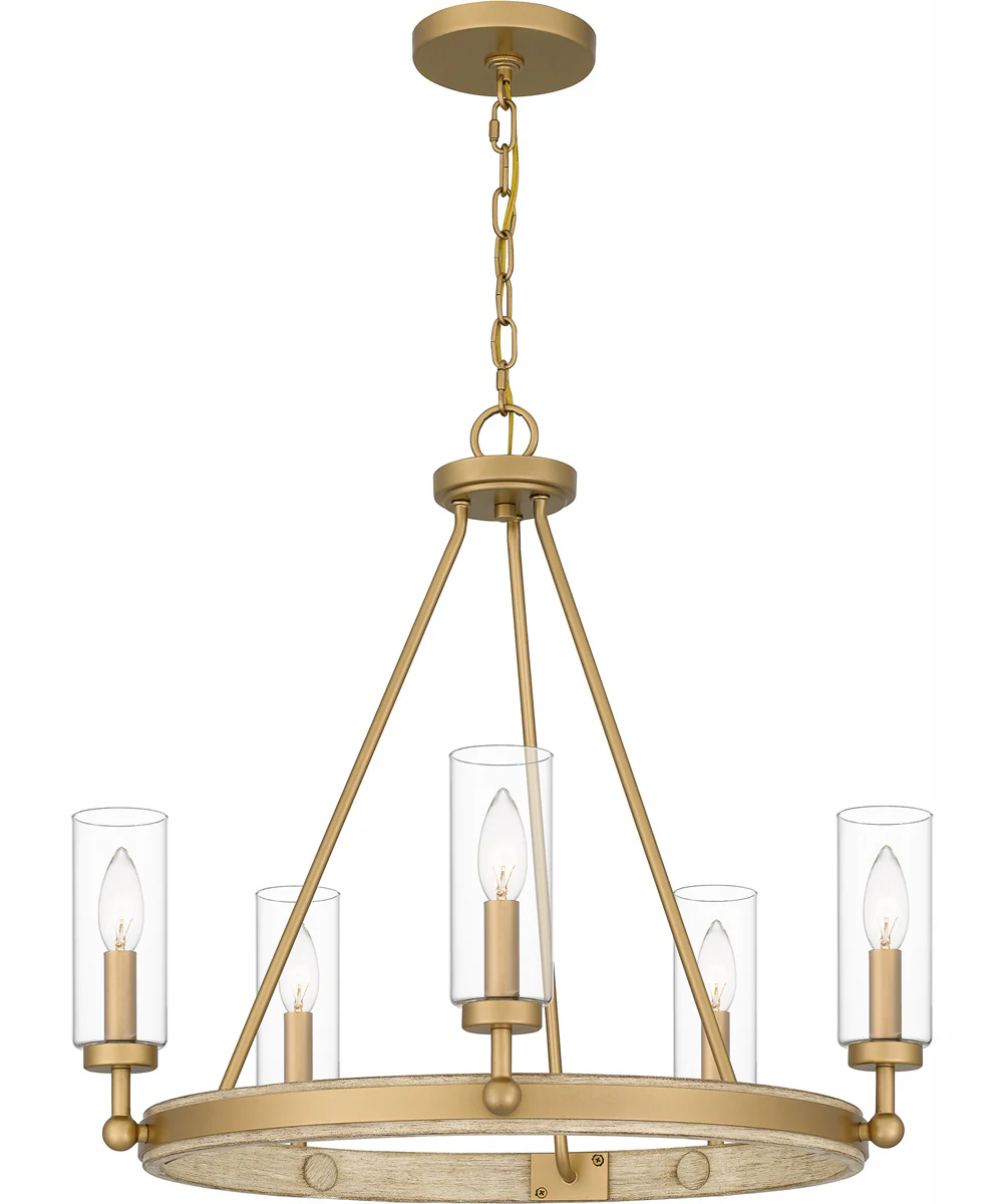 Kelleher 5-light Chandelier Nouveau Painted Weathered Brass - Image 2
