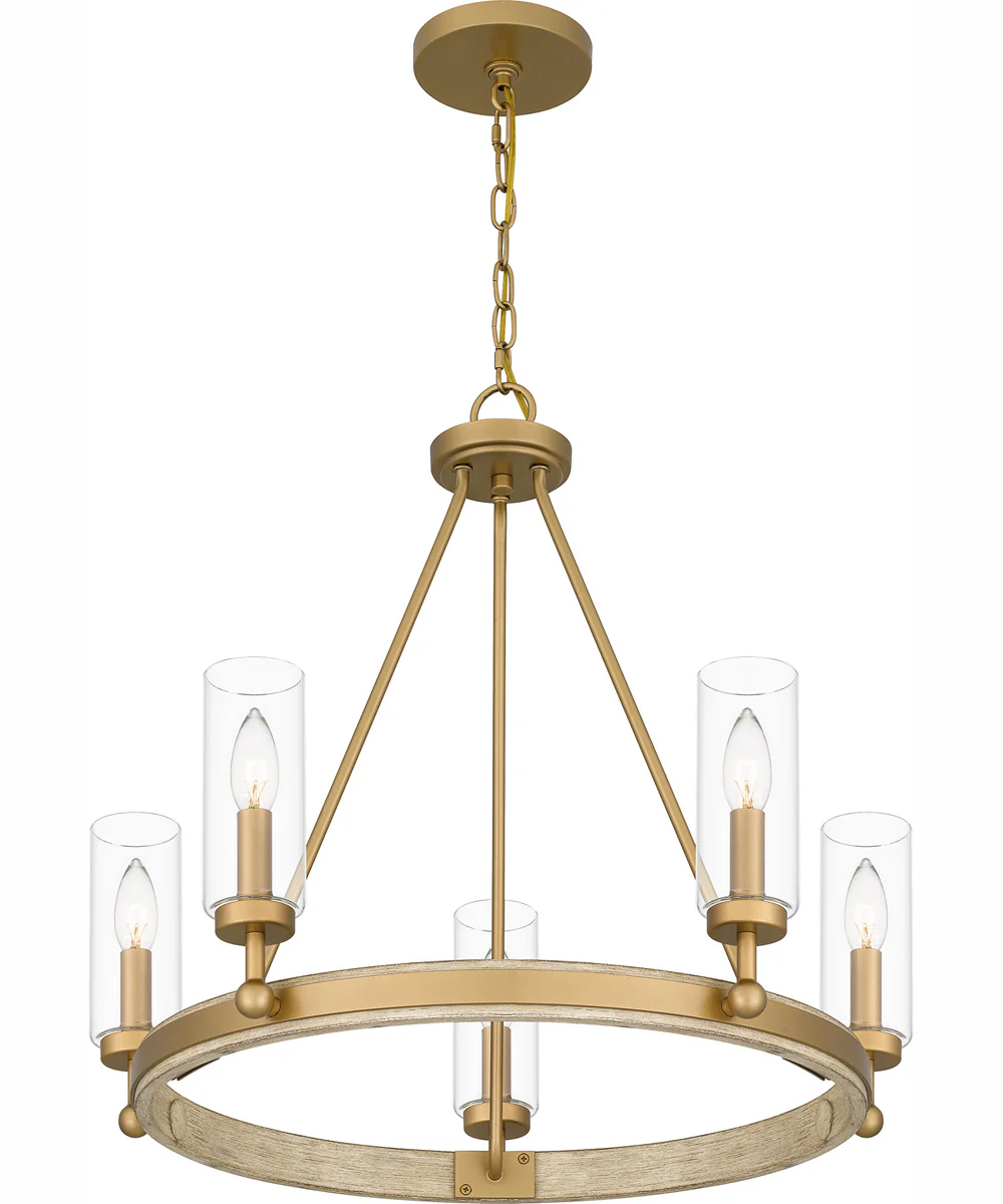 Kelleher 5-light Chandelier Nouveau Painted Weathered Brass - Image 5