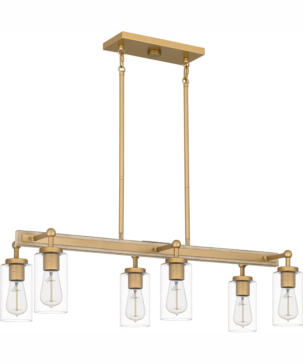 Kelleher Small 6-light Island Light Nouveau Painted Weathered Brass - Image 3