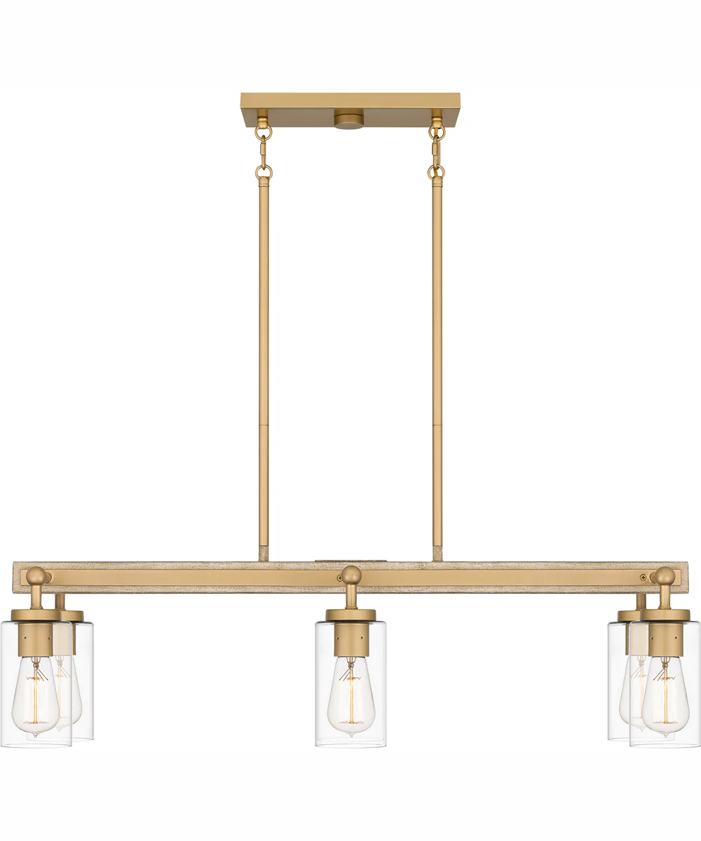Kelleher Small 6-light Island Light Nouveau Painted Weathered Brass - Image 4