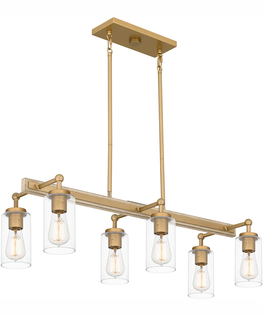 Kelleher Small 6-light Island Light Nouveau Painted Weathered Brass - Image 5