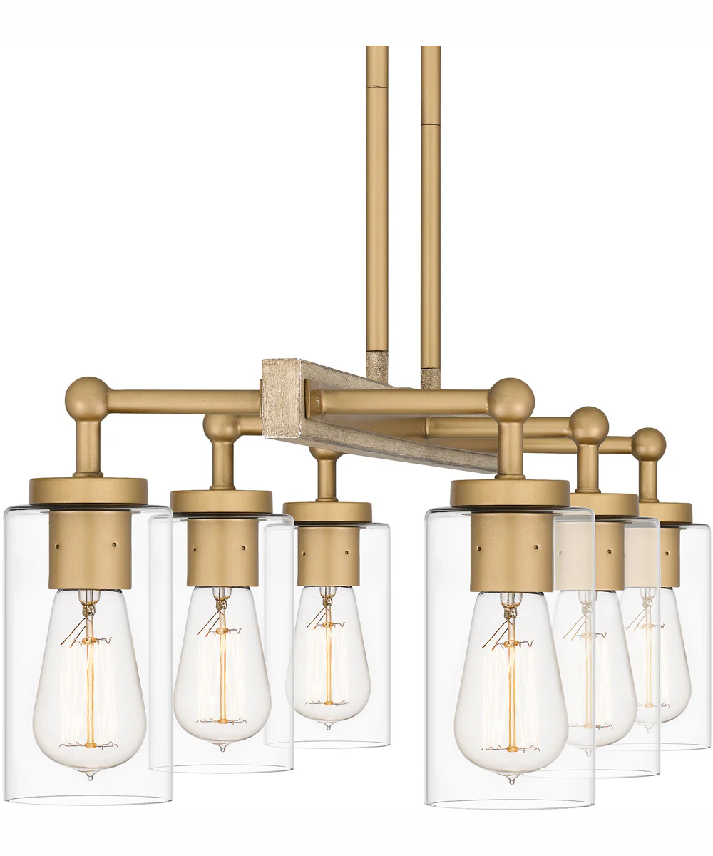 Kelleher Small 6-light Island Light Nouveau Painted Weathered Brass - Image 6