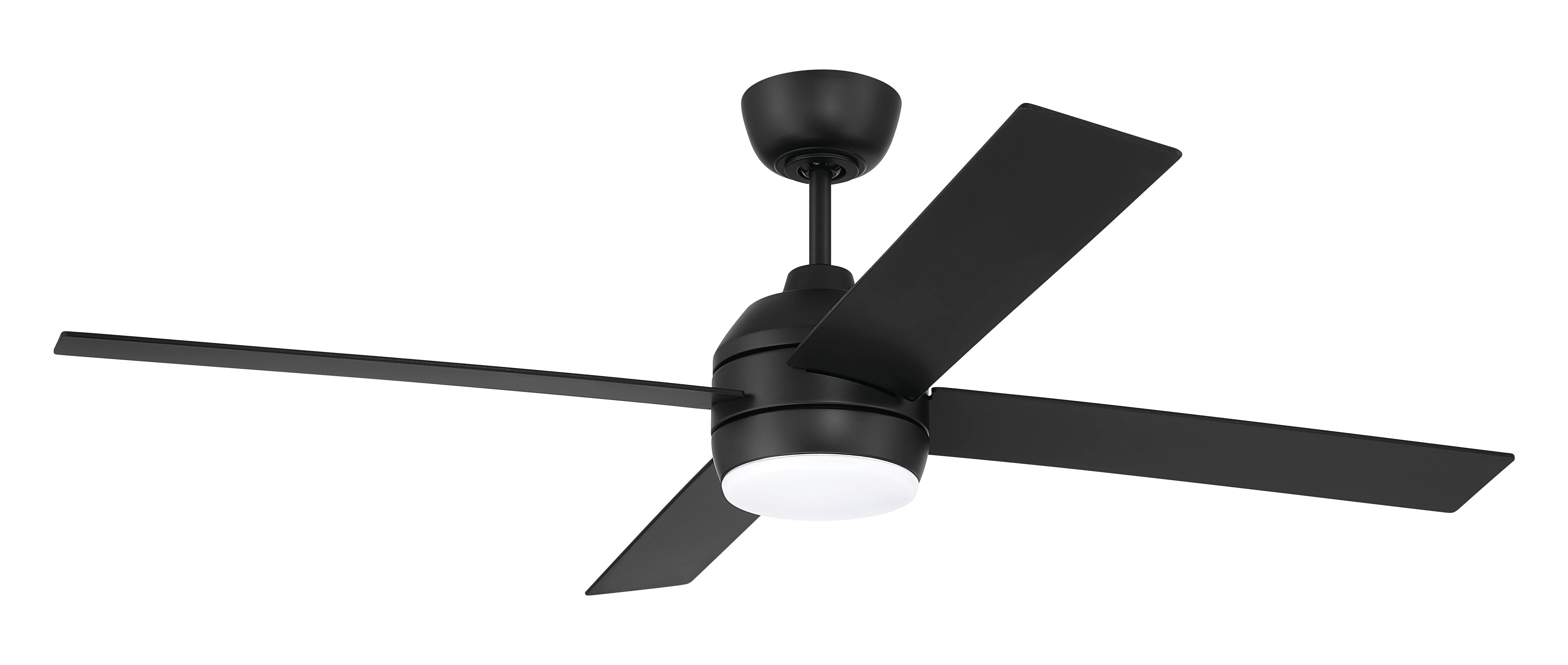 Kelsey 52" 4-blade Indoor Ceiling Fan 1-Light Fan Flat Black