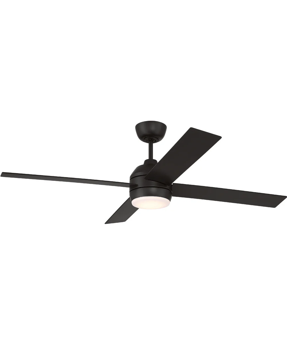 Kelsey 52" 4-blade Indoor Ceiling Fan 1-Light Fan Flat Black - Image 3