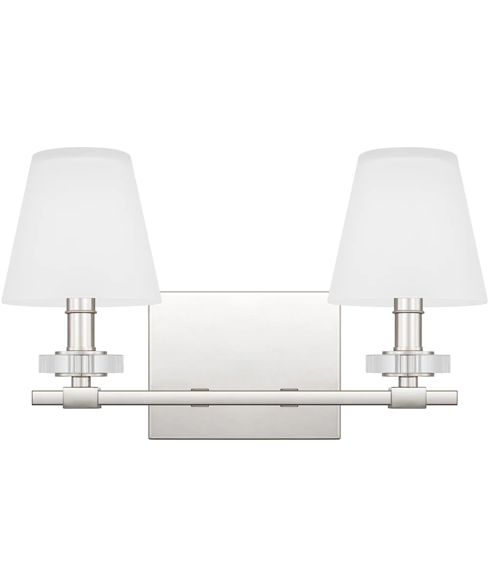 Kelsey Glen Medium 2-light Bath Light Polished Nickel - Image 3