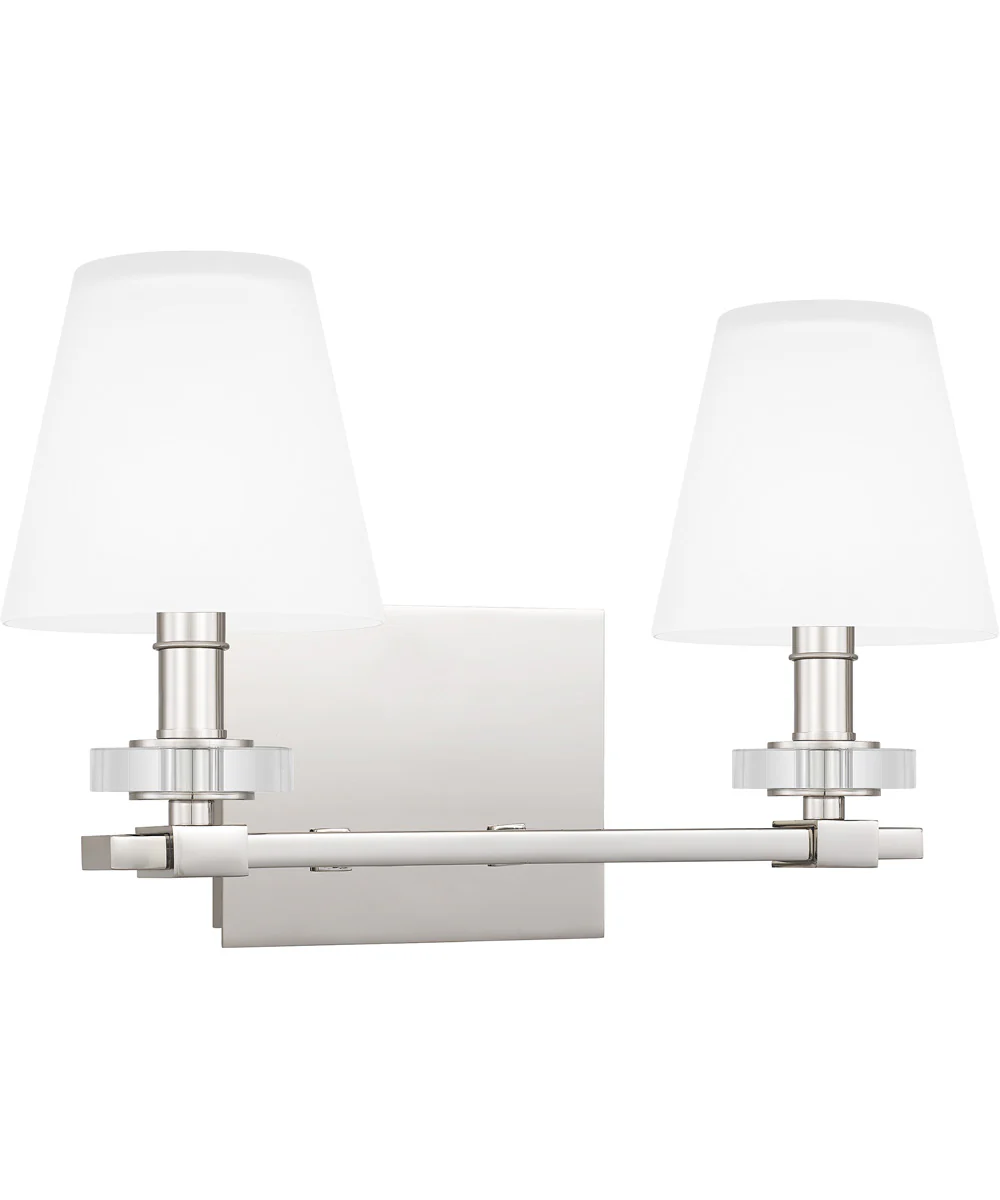 Kelsey Glen Medium 2-light Bath Light Polished Nickel - Image 4