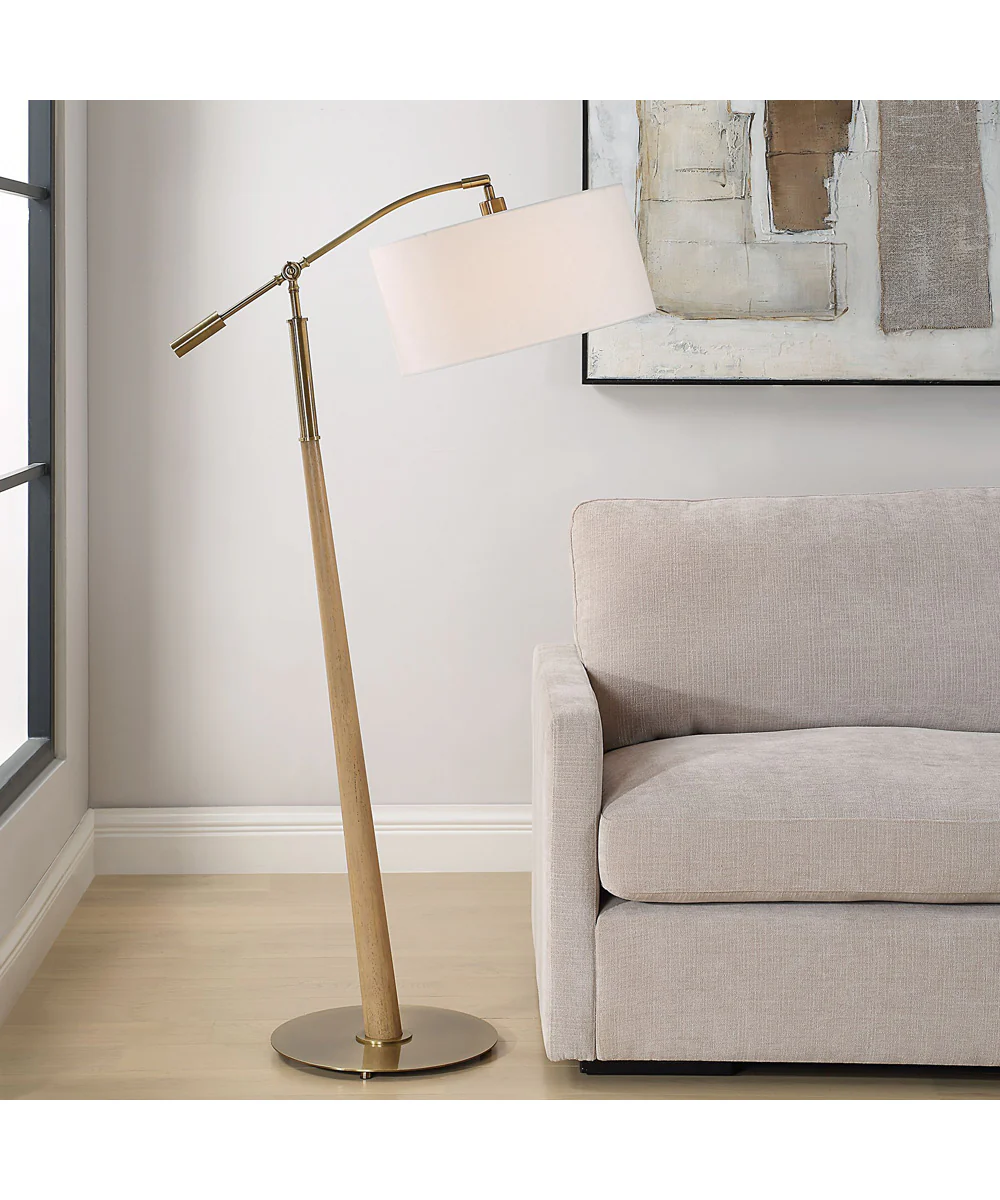Kennett Wooden Floor Lamp - Image 2