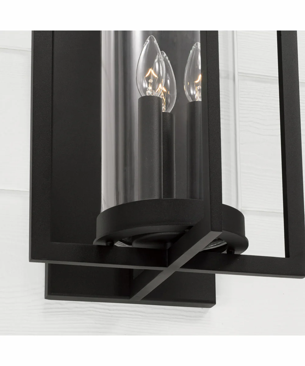Kent 3-Light Outdoor Wall-Lantern Rain or Shine - Black - Image 3