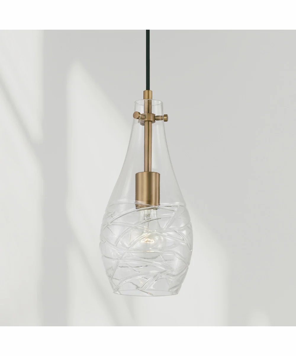 Kier 1-Light Pendant Aged Brass - Image 2