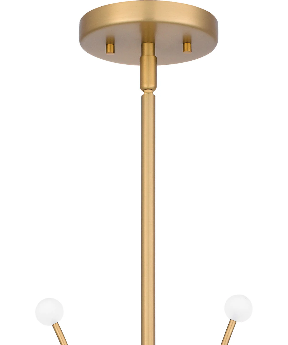 Kiera 6-light Chandelier Brushed Weathered Brass - Image 6