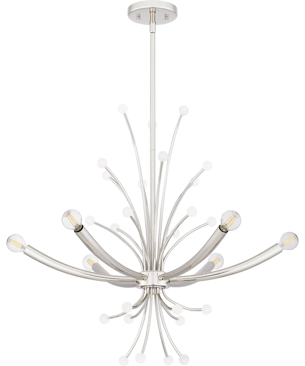Kiera 6-light Chandelier Polished Nickel - Image 2