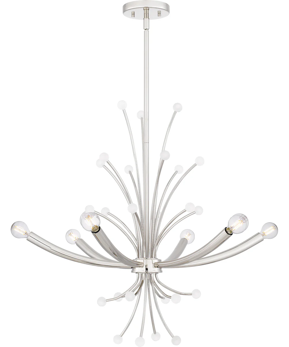 Kiera 6-light Chandelier Polished Nickel - Image 3