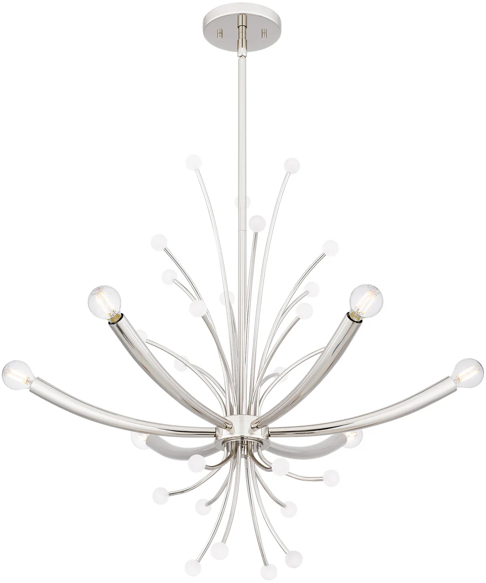 Kiera 6-light Chandelier Polished Nickel - Image 4