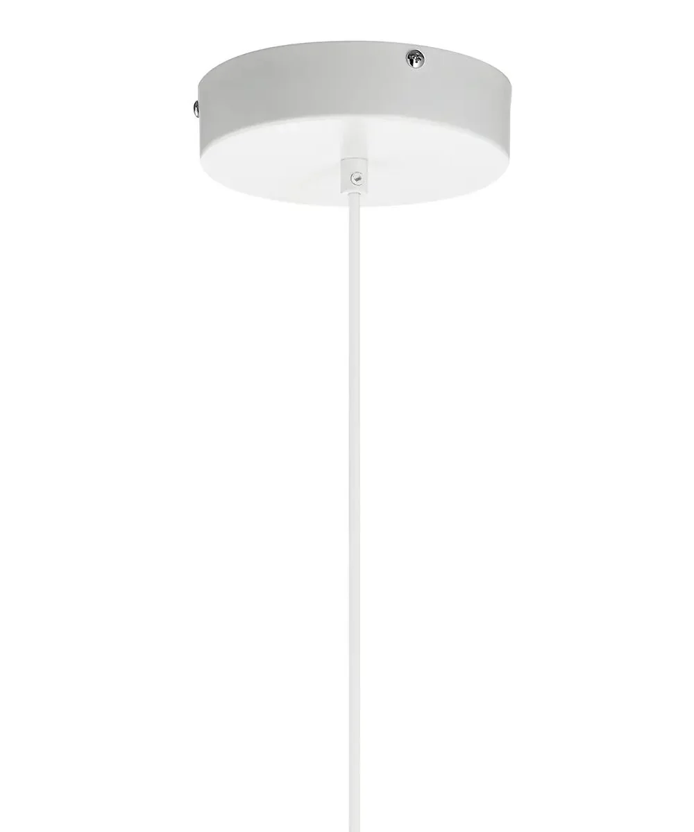 Kordan 8"W 1-Light LED Matte White  Metal Hourglass Mini Pendant Light Fixture by Kichler - Image 5