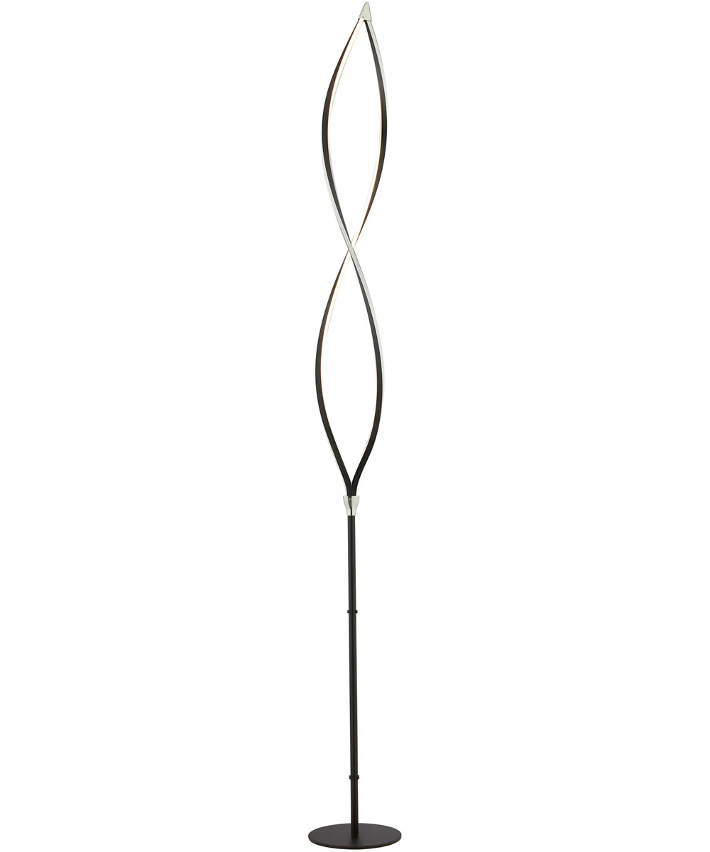 Kyle 1-Light Led Floor Lamp Chrome/Black