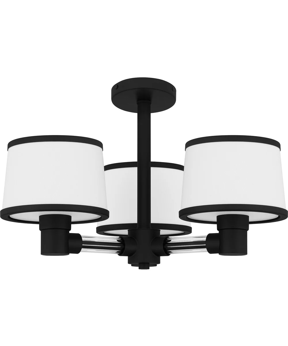 Kylen Extra Large 3-light Semi Flush Mount Matte Black - Image 2