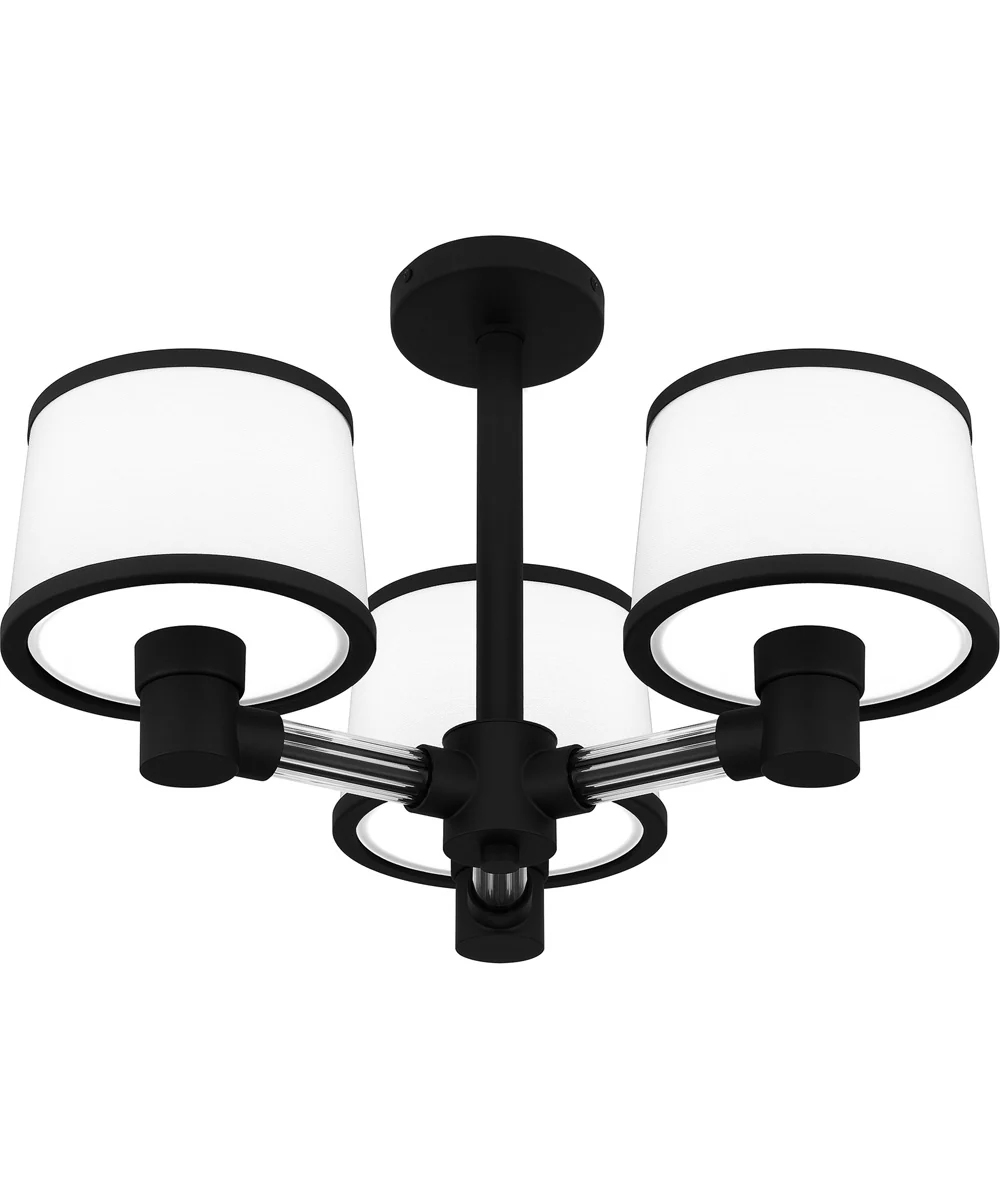 Kylen Extra Large 3-light Semi Flush Mount Matte Black - Image 4