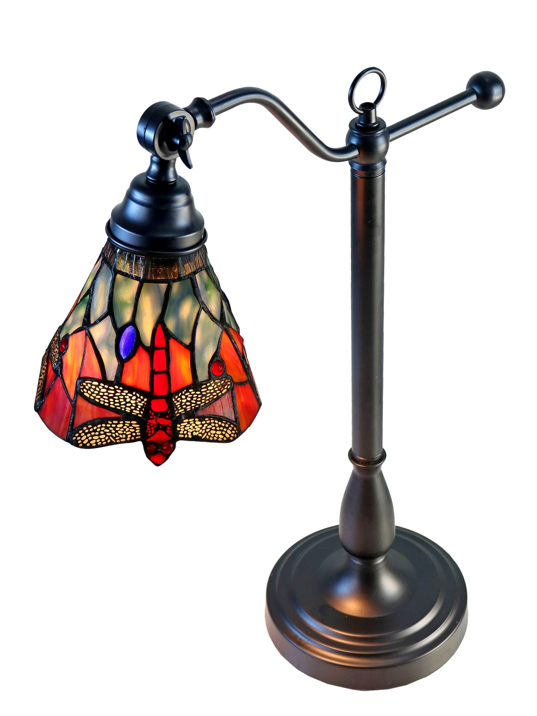 La Anza 24 Inch  Tall Handmade Tiffany Desk Lamp - Image 3