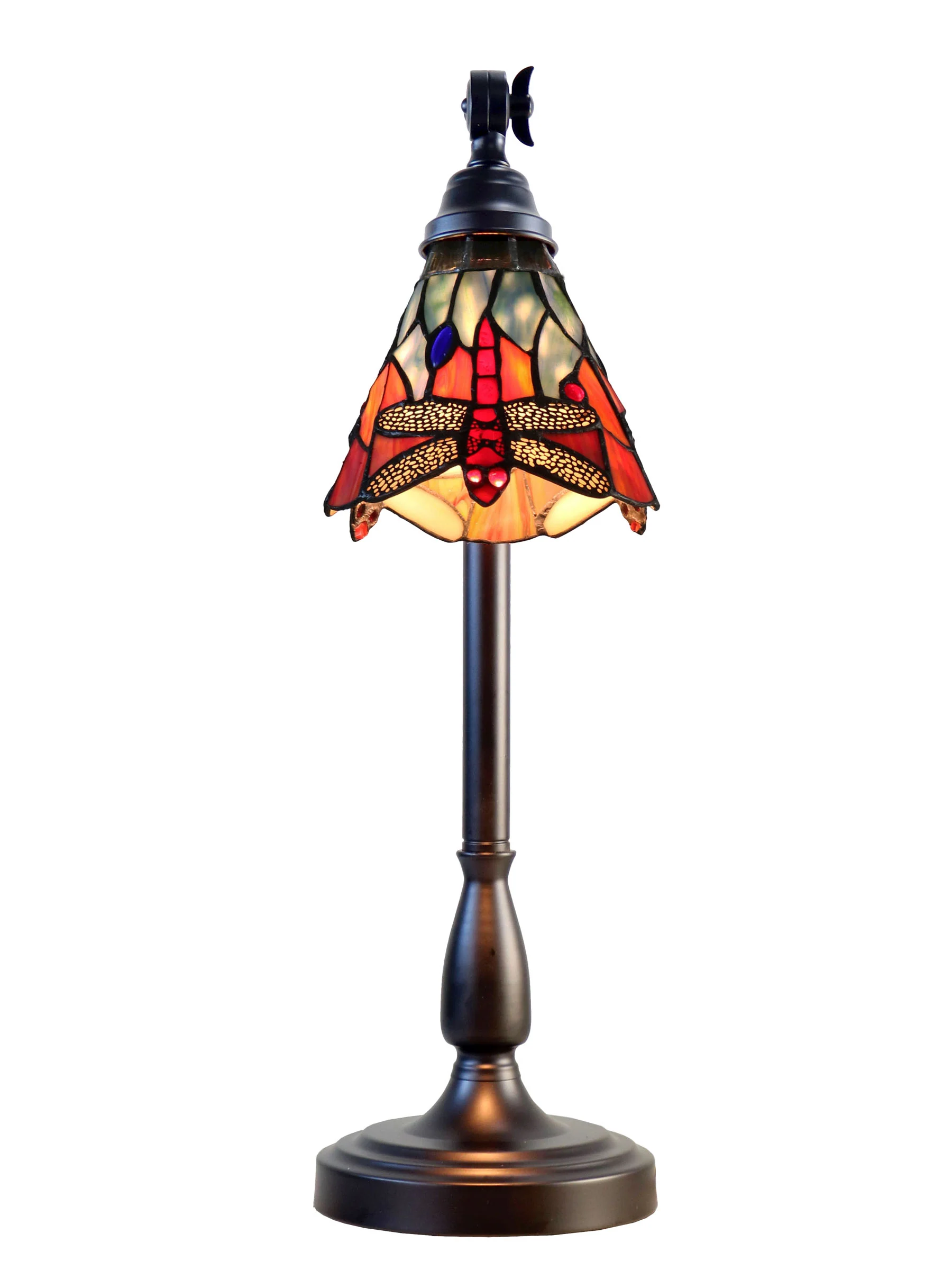 La Anza 24 Inch  Tall Handmade Tiffany Desk Lamp - Image 4