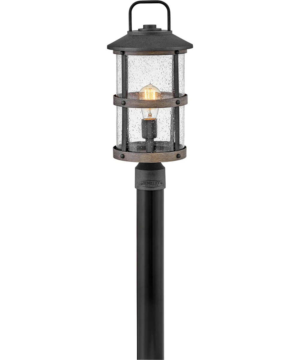 Lakehouse 1-Light Medium Outdoor Post Top or Pier Mount Lantern in Aged Zinc
