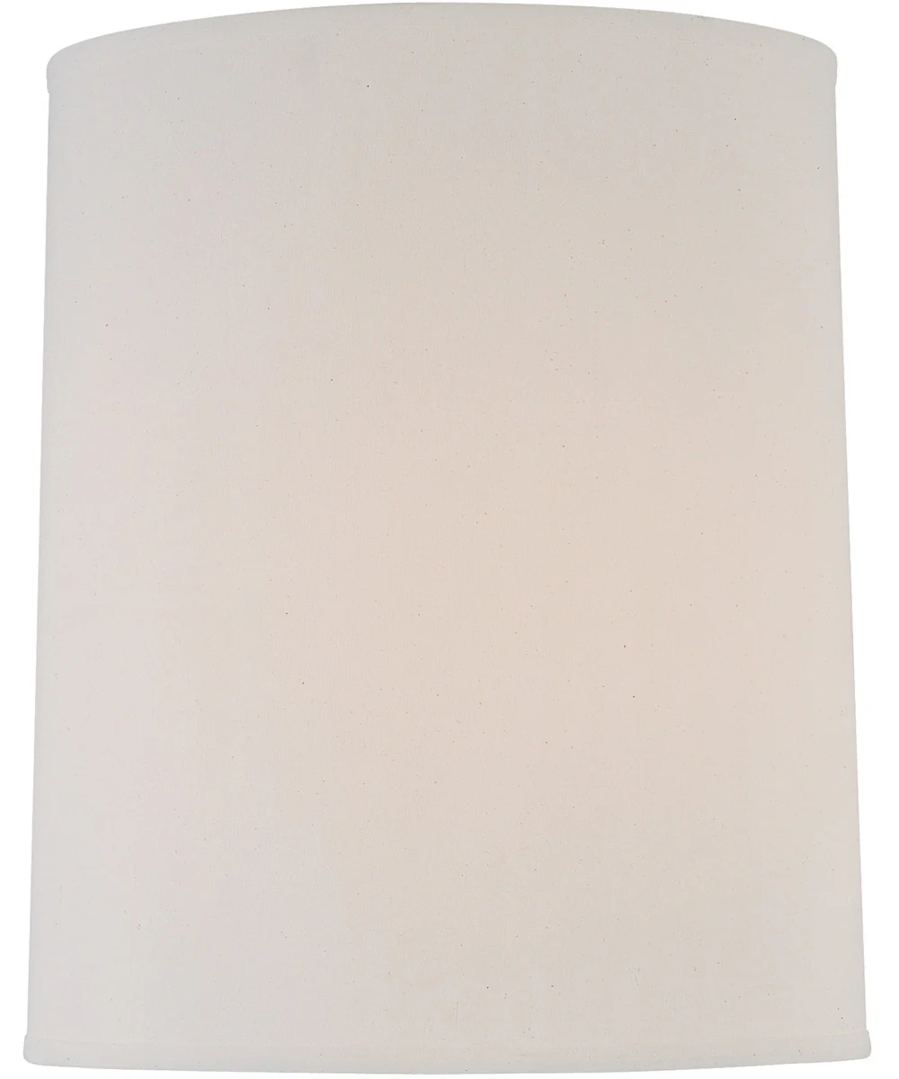 Lamp Shade Off-White Fine Linen Cylinder Shade - 14"Tx15"Bx15"Sl