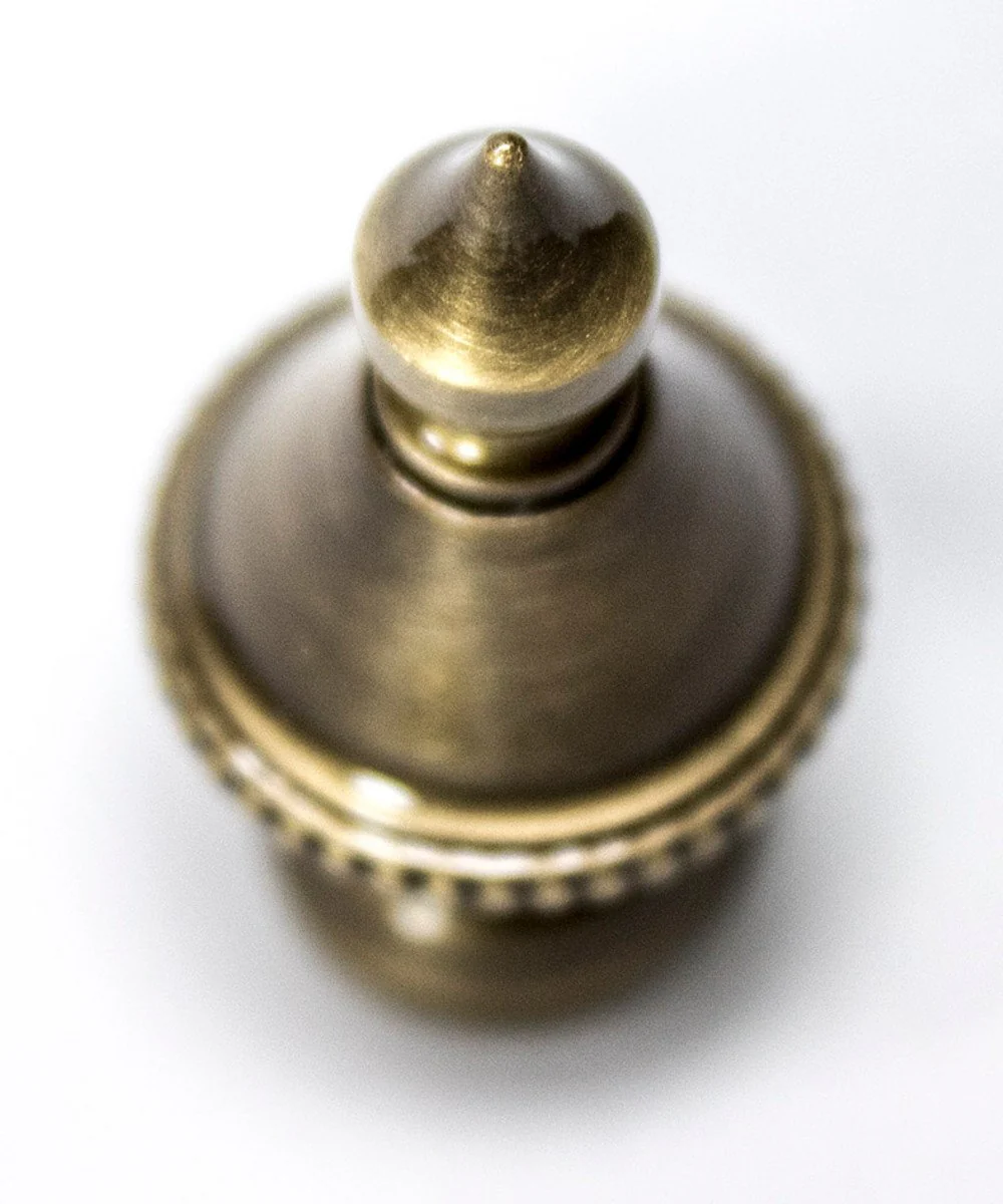 2"H Beaded Knob Finial Antique Brass - Image 3