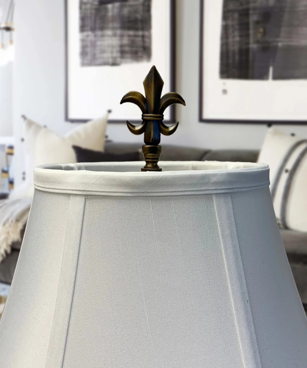 Fleur De Lis Antique Brass Lamp Finial 3"h - Image 4