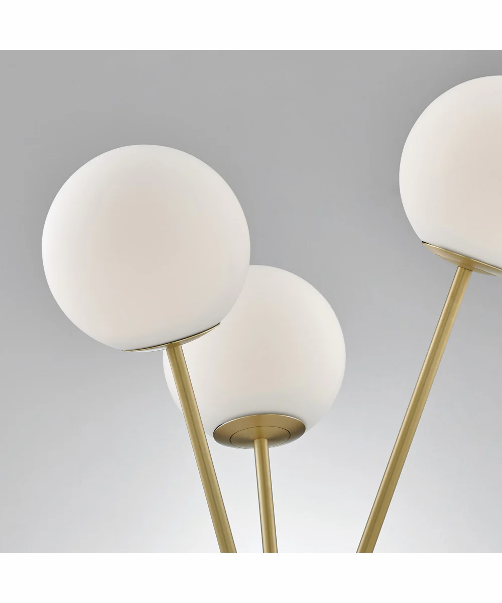 Lancy 3-Light 3-Light Floor Lamp Gold/Frost Glass Shade - Image 2