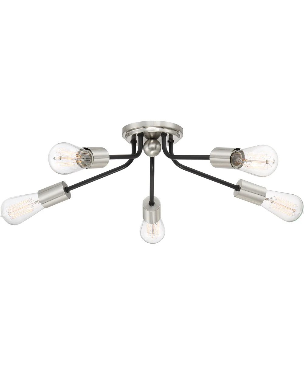 Latitude 5-light Flush Mount Earth Black - Image 2
