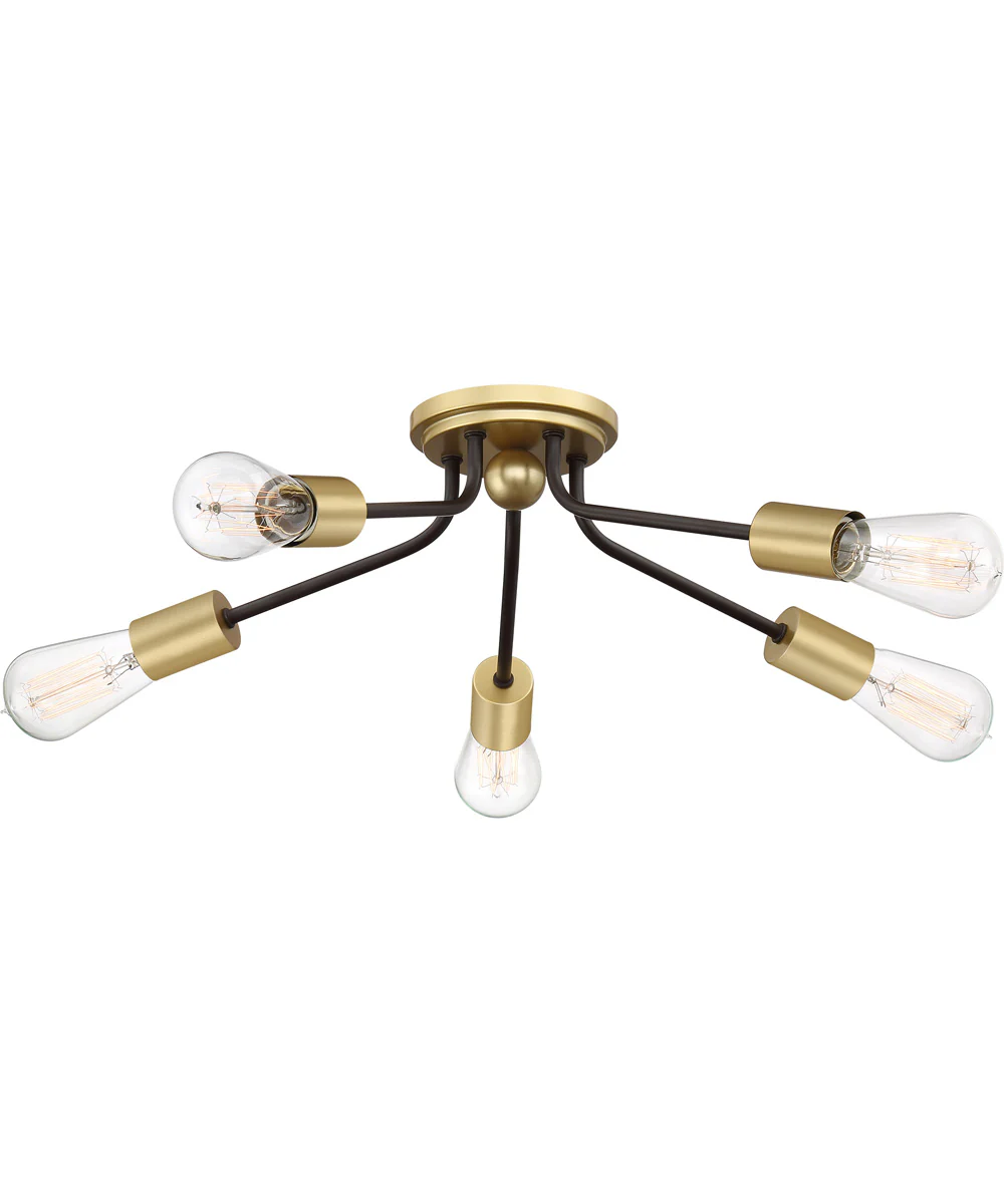 Latitude 5-light Flush Mount Western Bronze - Image 2
