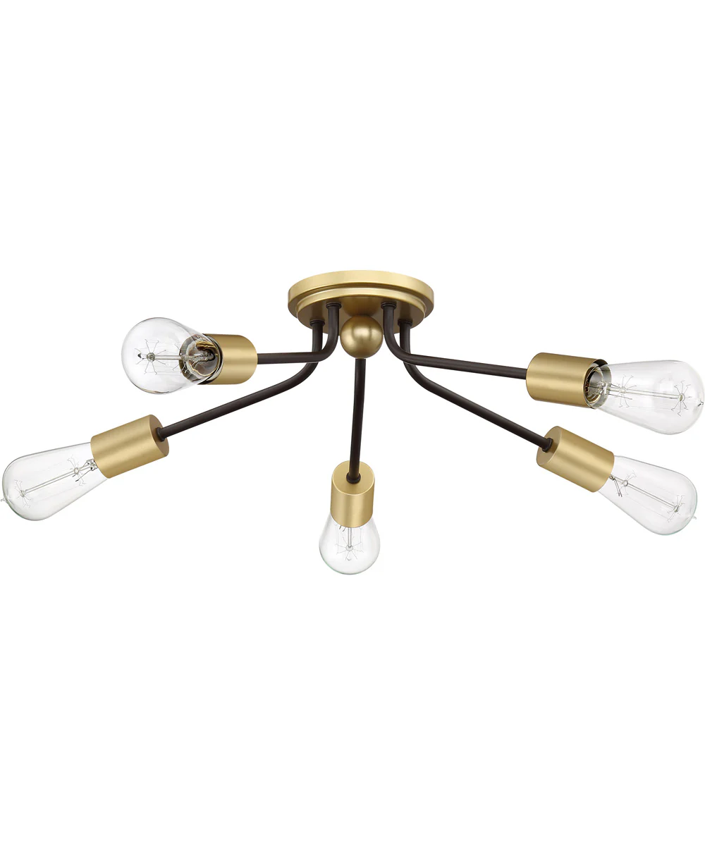 Latitude 5-light Flush Mount Western Bronze - Image 3