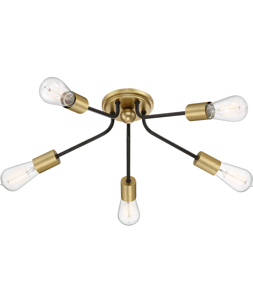 Latitude 5-light Flush Mount Western Bronze - Image 4