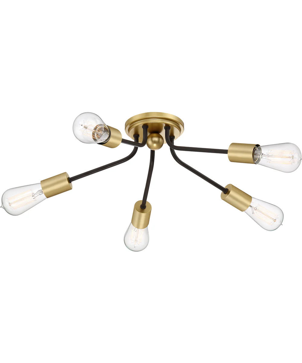 Latitude 5-light Flush Mount Western Bronze - Image 5