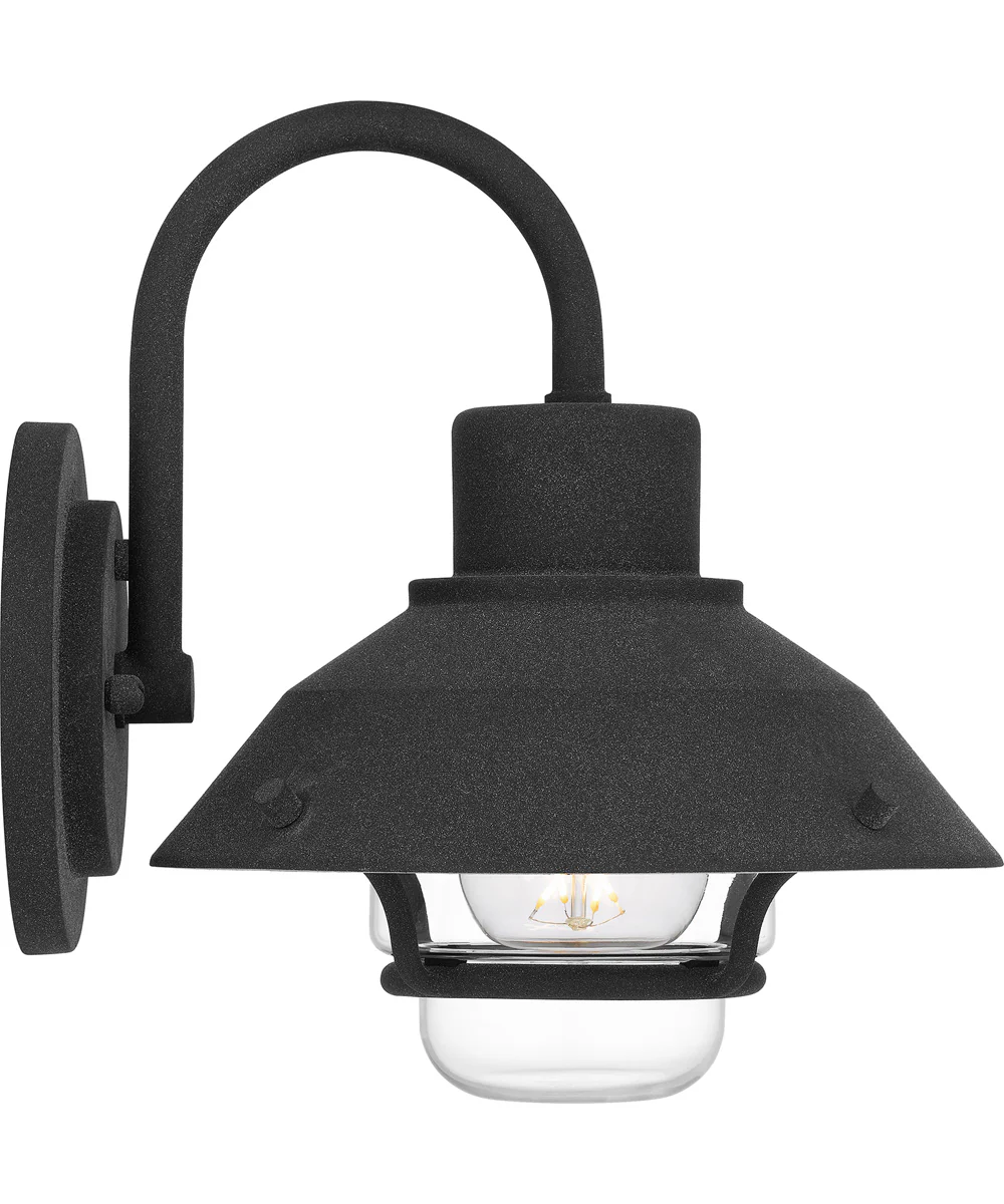 Lavalier Medium 1-light Outdoor Wall Light Coastal Armour Aluminum Mottled Black - Image 4
