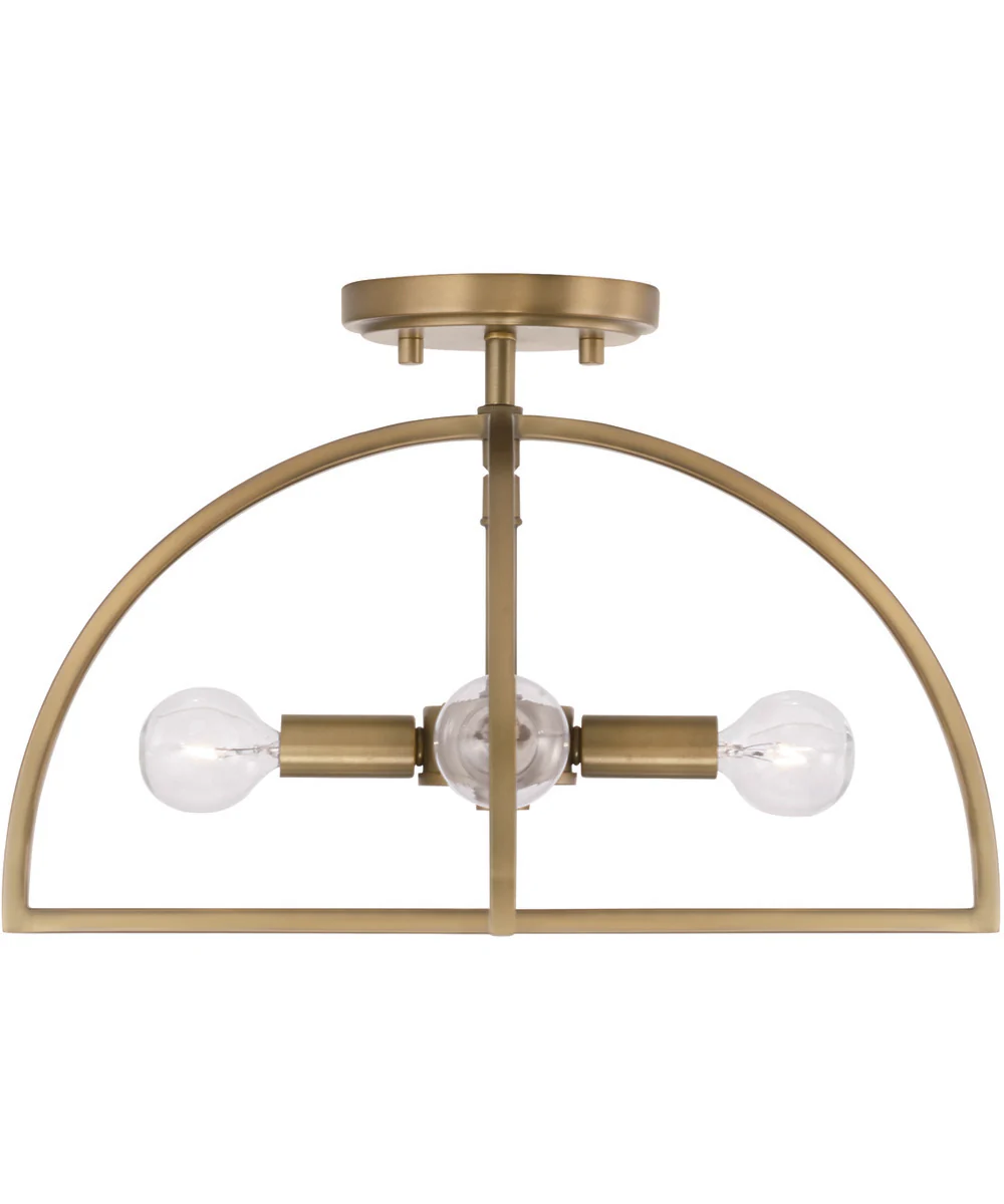 Lawson 4-Light Semi-Flush Aged Brass - Image 5