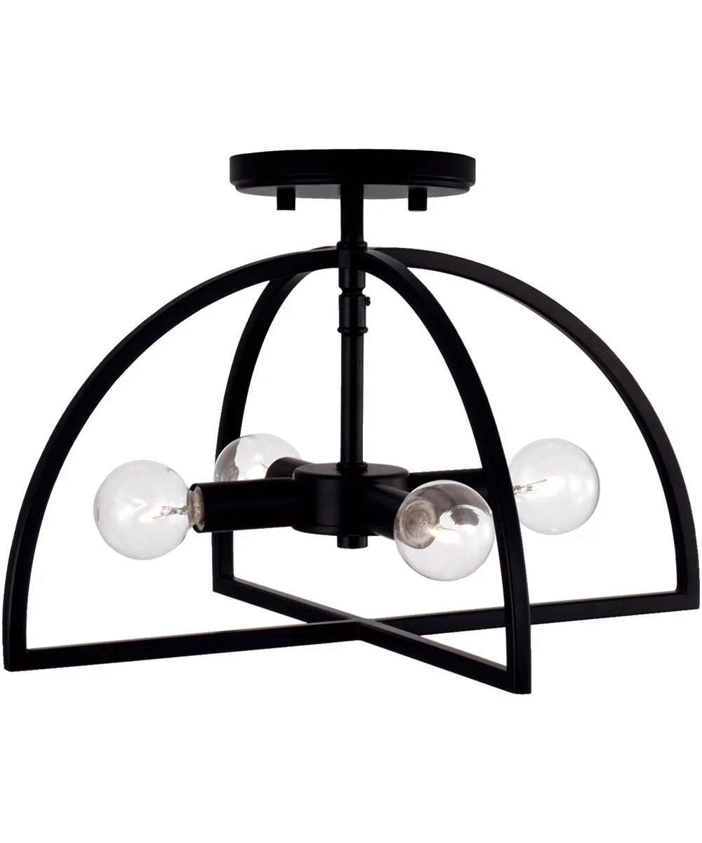 Lawson 4-Light Semi-Flush Matte Black