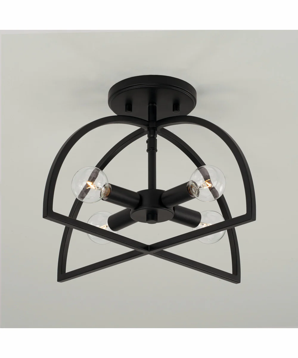 Lawson 4-Light Semi-Flush Matte Black - Image 3